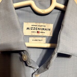 Mizzen and Main  light blue dress shirt, barely used